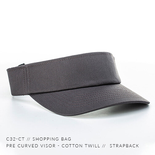 c32-CT // Pre Curved Visor - Cotton Twill // Strapback — CAPTUER 